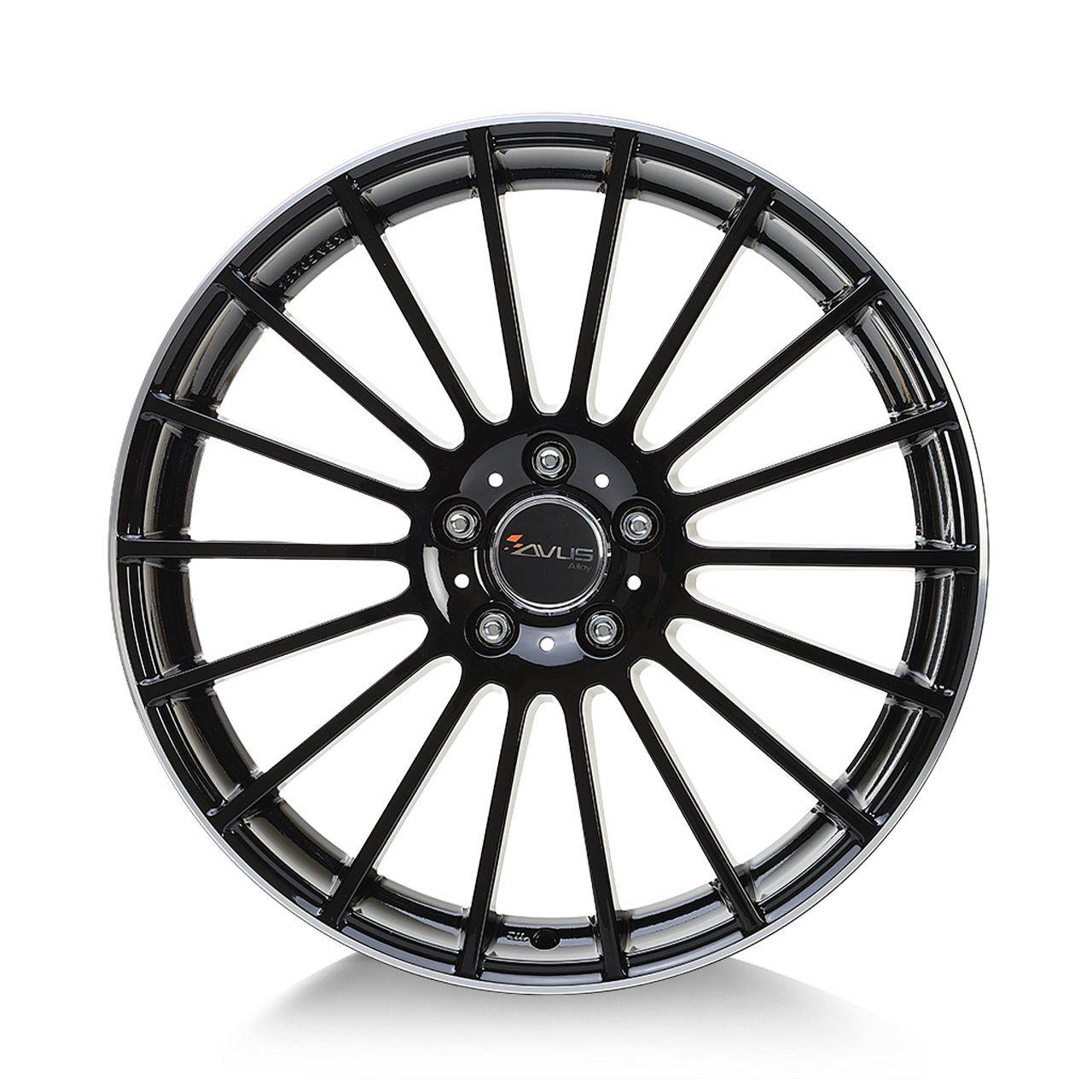 AVUS RACING AC-M03 black polished lip 6.5Jx16 5x110 ET36