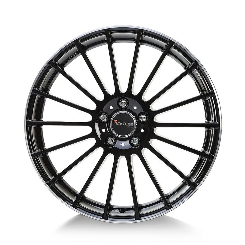 AVUS RACING AC-M03 black polished lip 6.5Jx16 4x108 ET25