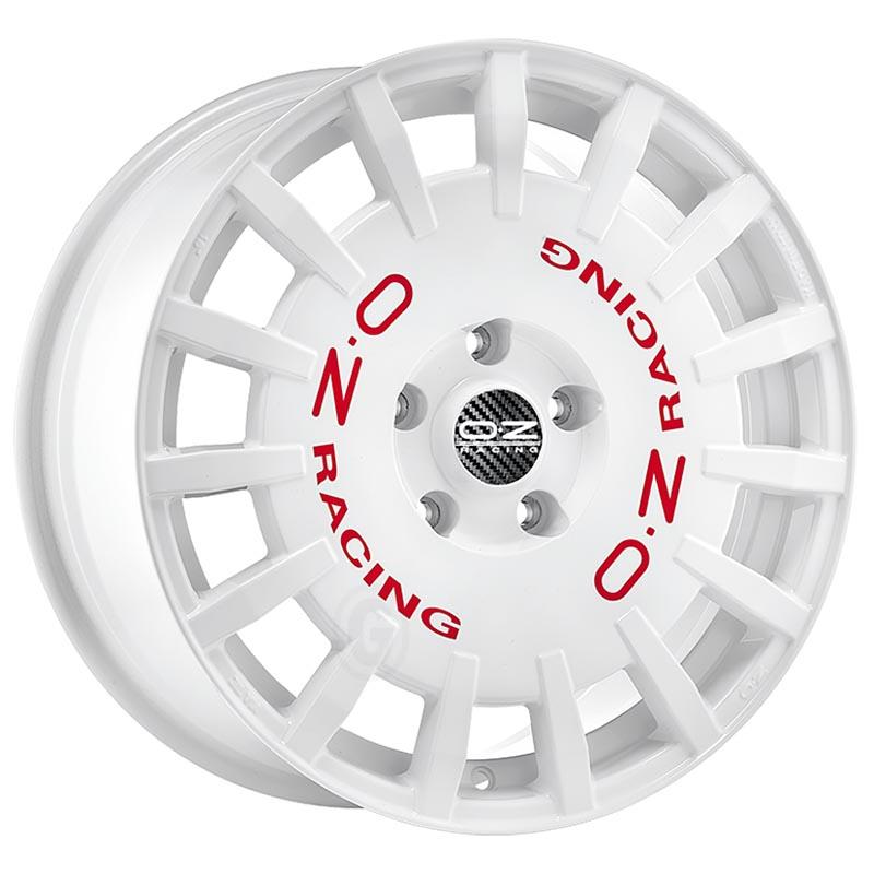 OZ RALLY RACING race white + red lettering 8.0Jx19 5x112 ET45