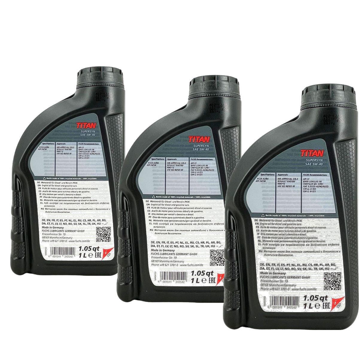 Fuchs Titan Supersyn 5W-40 3x1 Liter