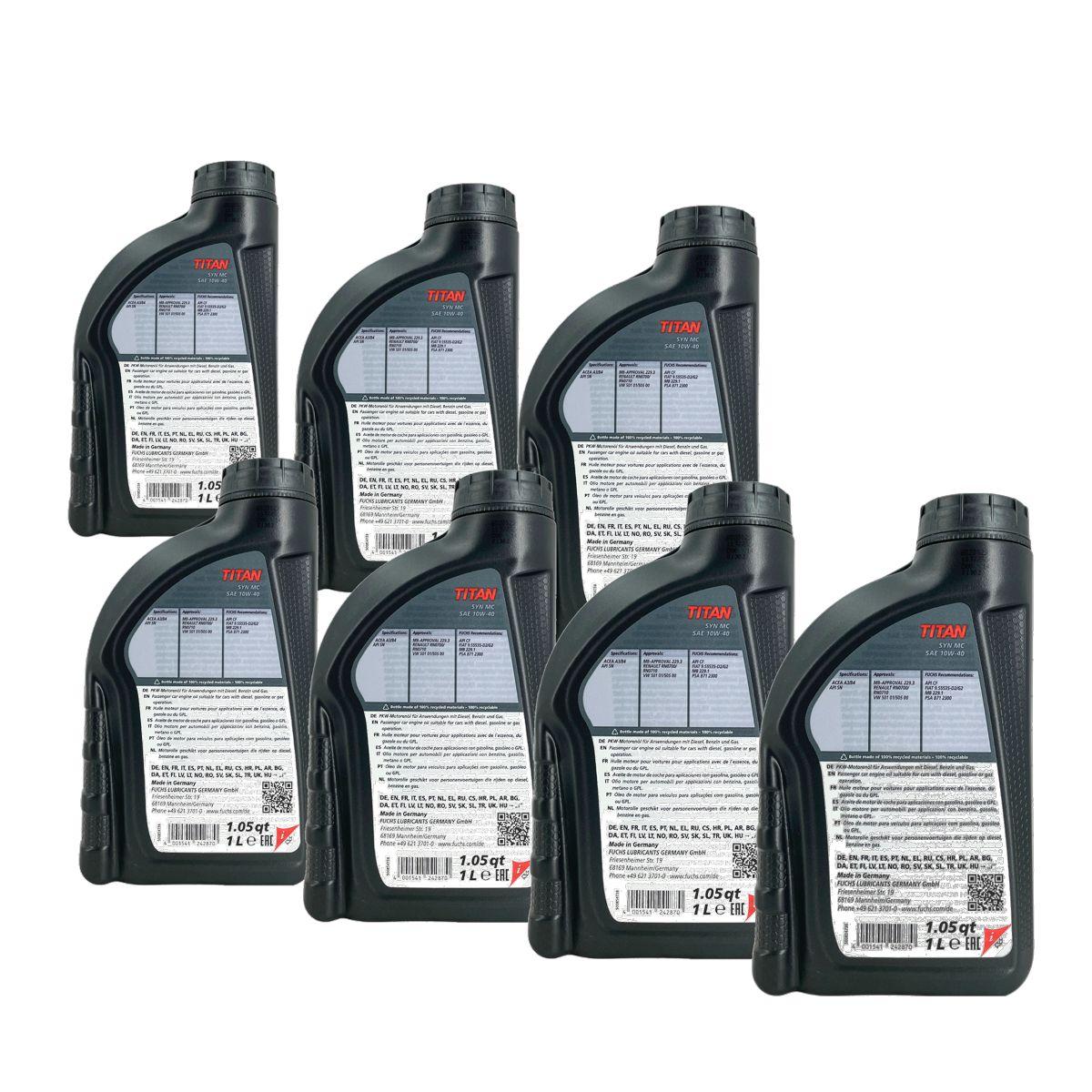 Fuchs Titan Syn MC 10W-40 7x1 Liter