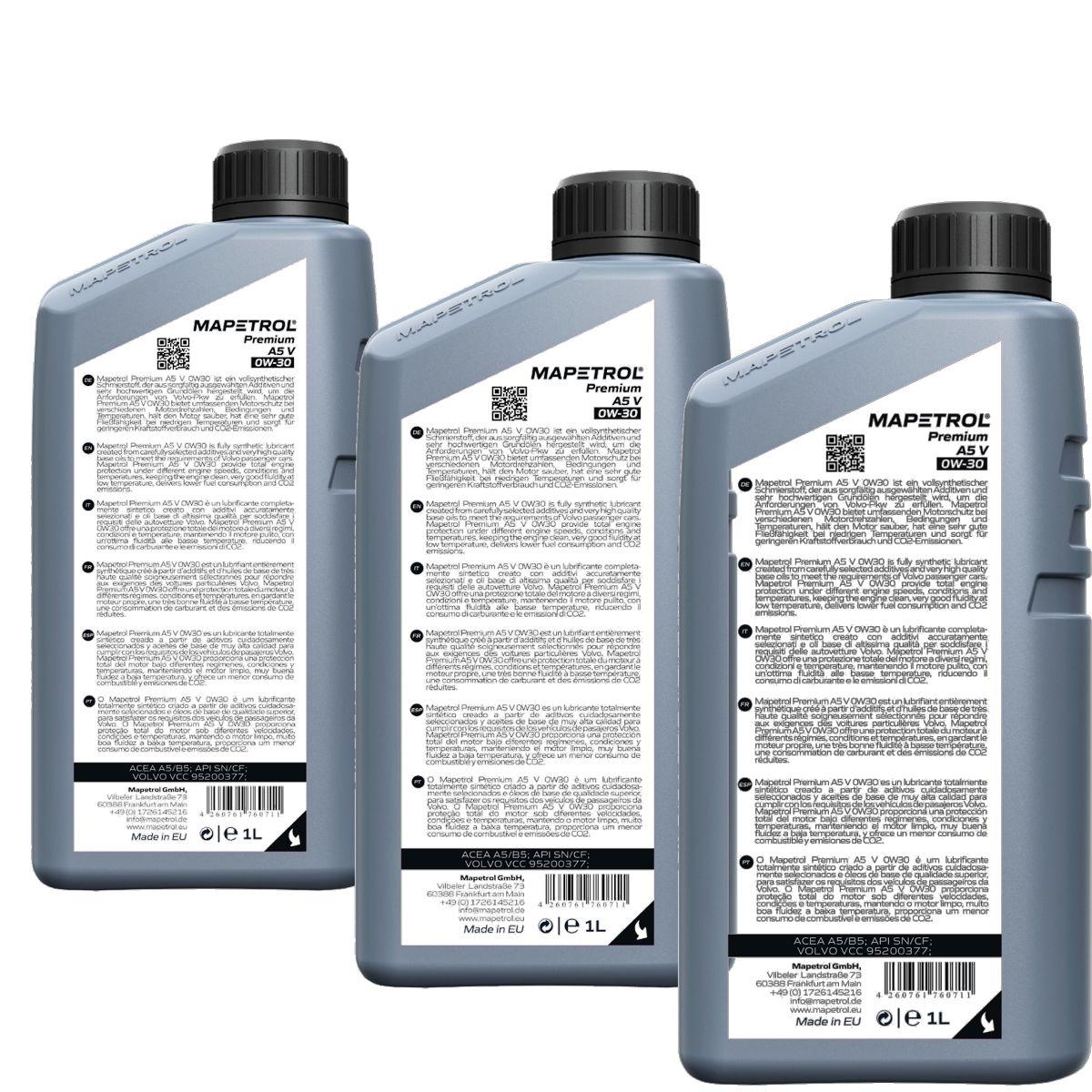 Mapetrol Premium A5 V 0W-30 3x1 Liter