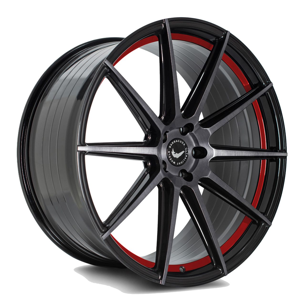 BARRACUDA PROJECT 2.0 silver brushed/ undercut Color Trim rot 9.0Jx21 5x114.3 ET40