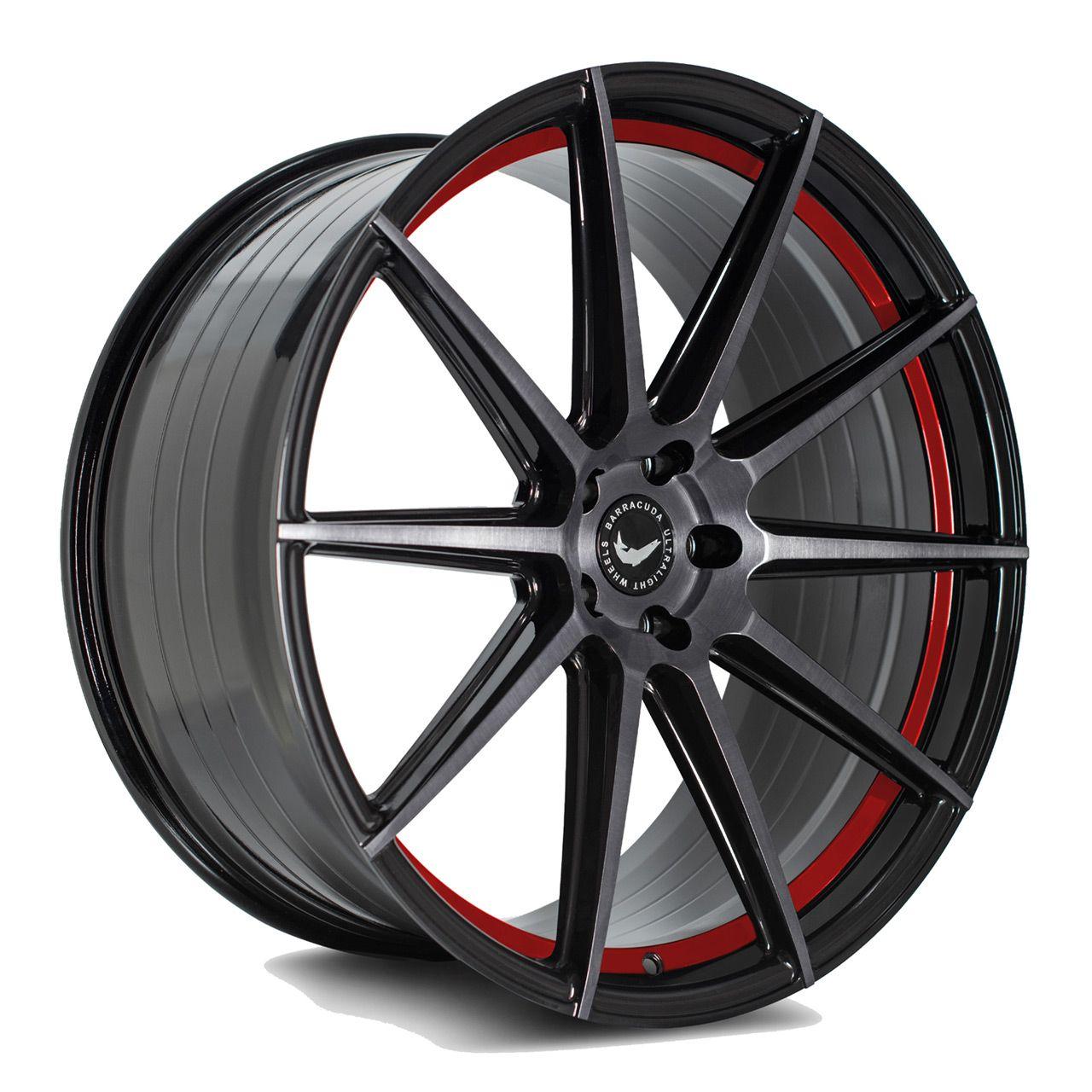 BARRACUDA PROJECT 2.0 silver brushed/ undercut Color Trim rot 9.0Jx21 5x112 ET35