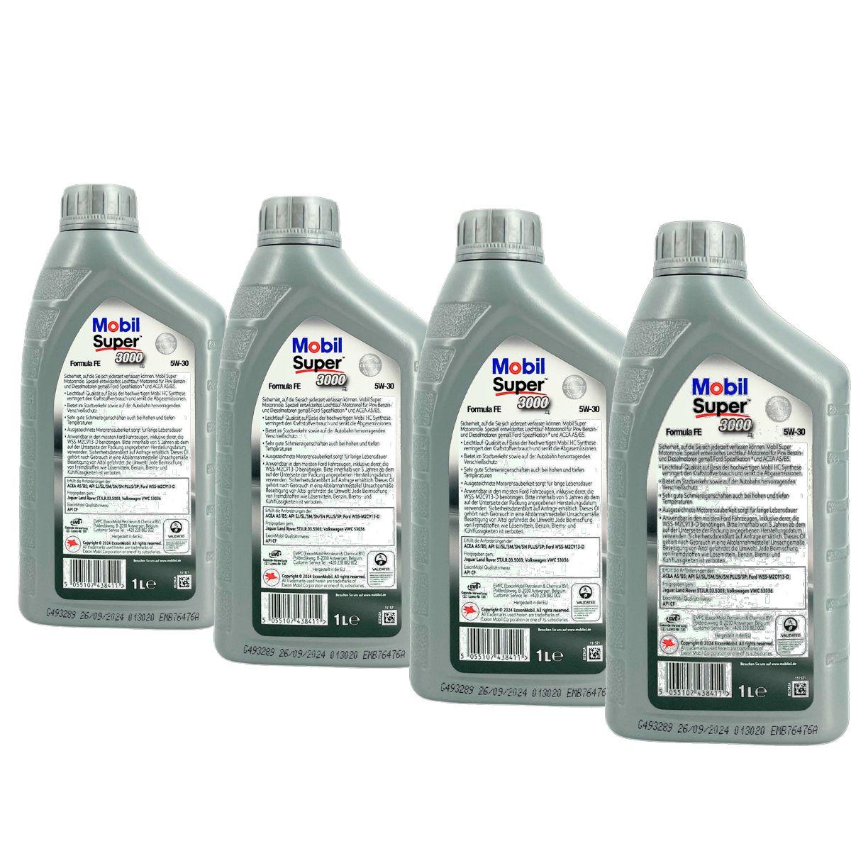 Mobil Super 3000 X1 Formula FE 5W-30 4x1 Liter