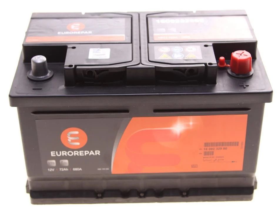 EUROREPAR STD Batterie Autobatterie Starterbatterie 12V 72Ah 680A/EN 1609232980