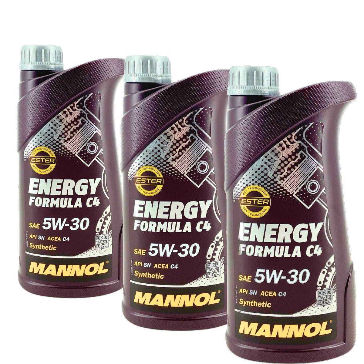 Mannol Energy Formula C4 5W-30 3x1 Liter