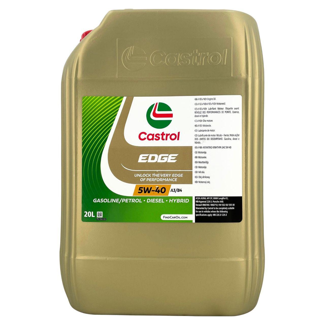Castrol Edge 5W-40 A3/B4 20 Liter