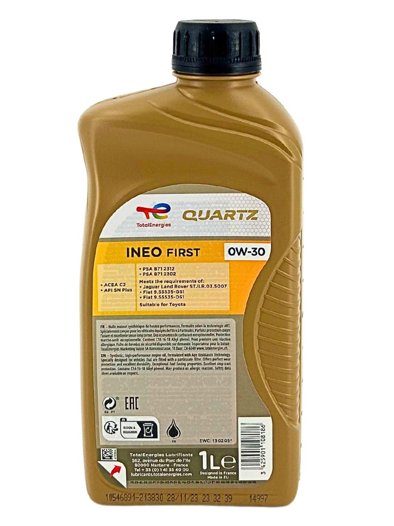 Total Quartz INEO First 0W-30 1 Liter