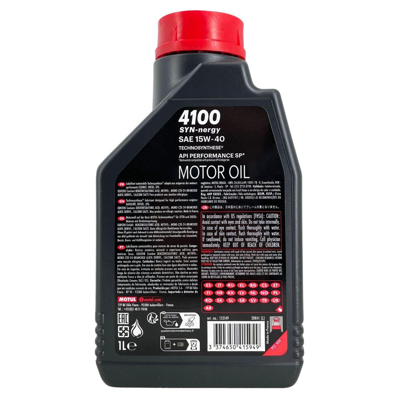Motul 4100 SYN-nergy 15W-40 1 Liter