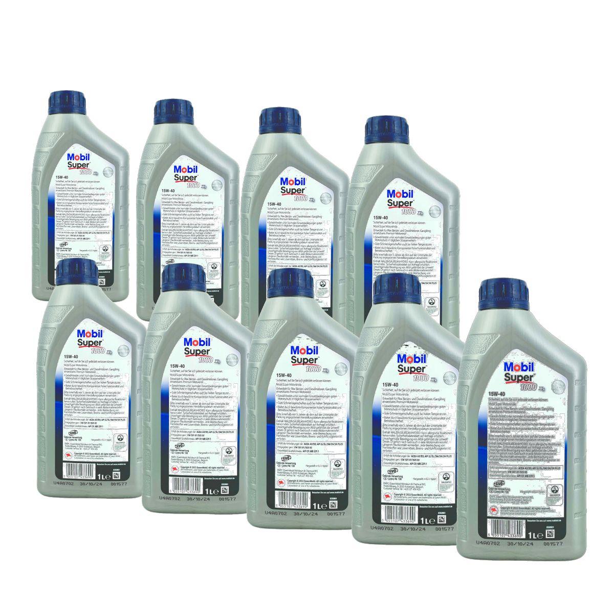 Mobil Super 1000 X1 15W-40 9x1 Liter