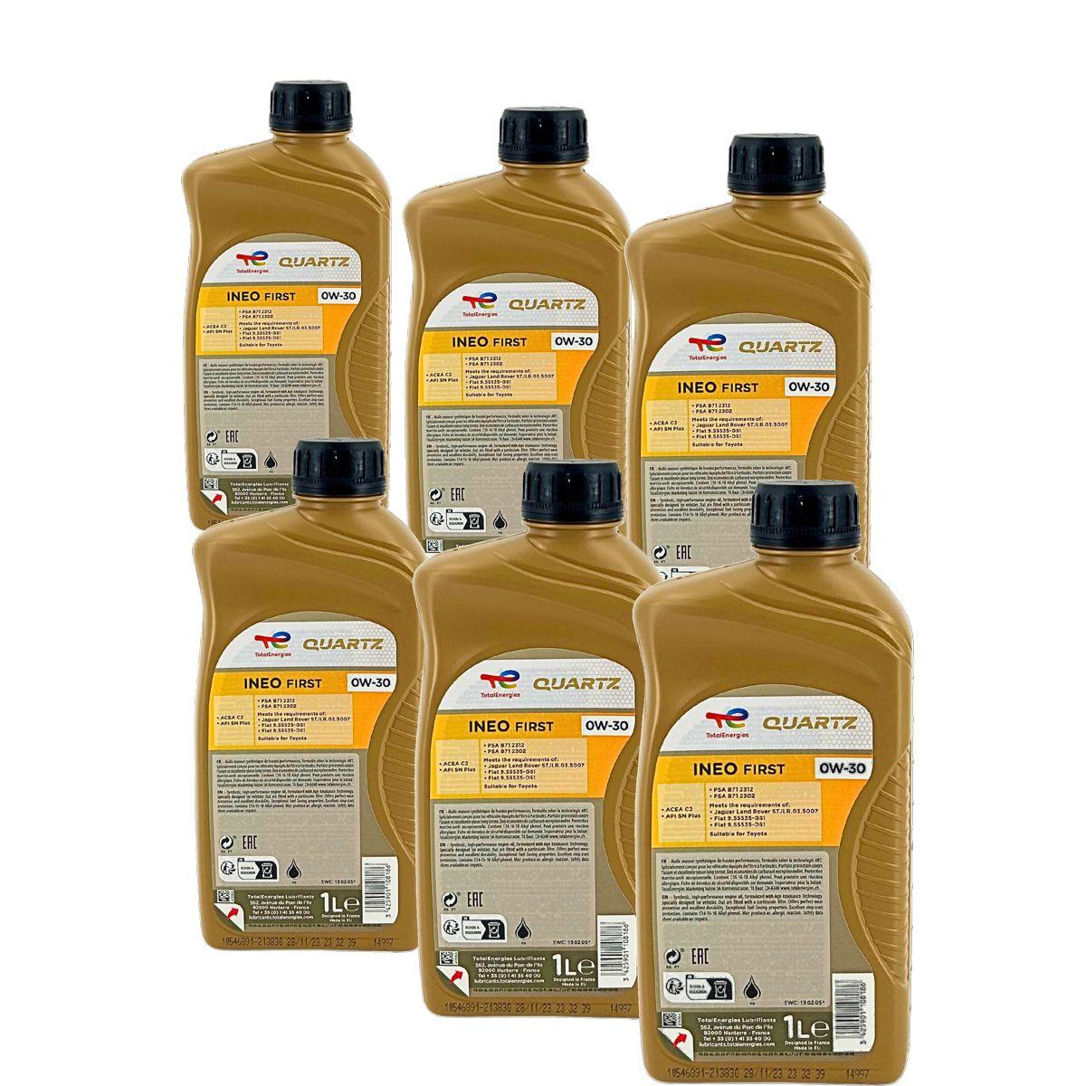 Total Quartz Ineo First 0W-30 6x1 Liter
