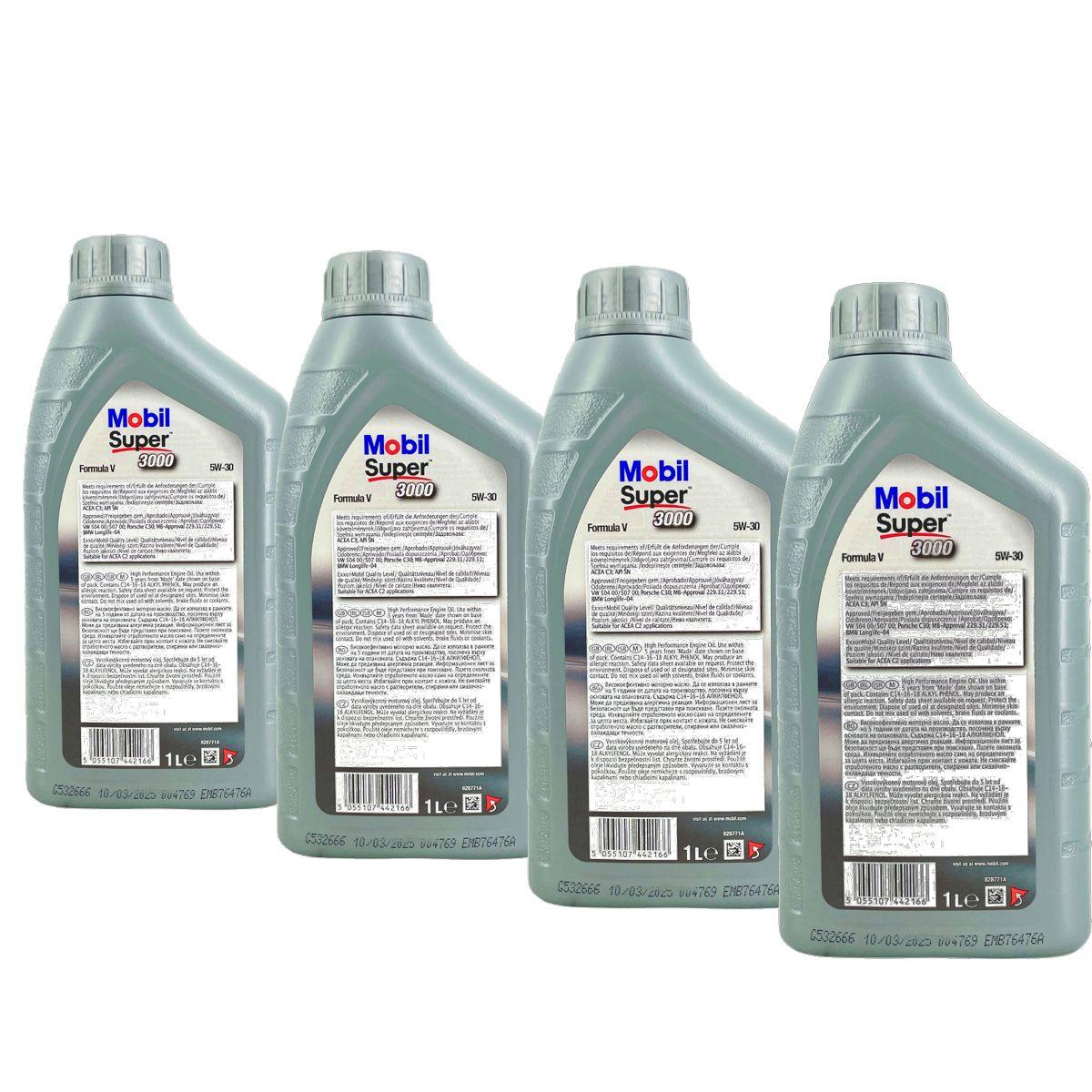 Mobil Super 3000 Formula V 5W-30 4x1 Liter