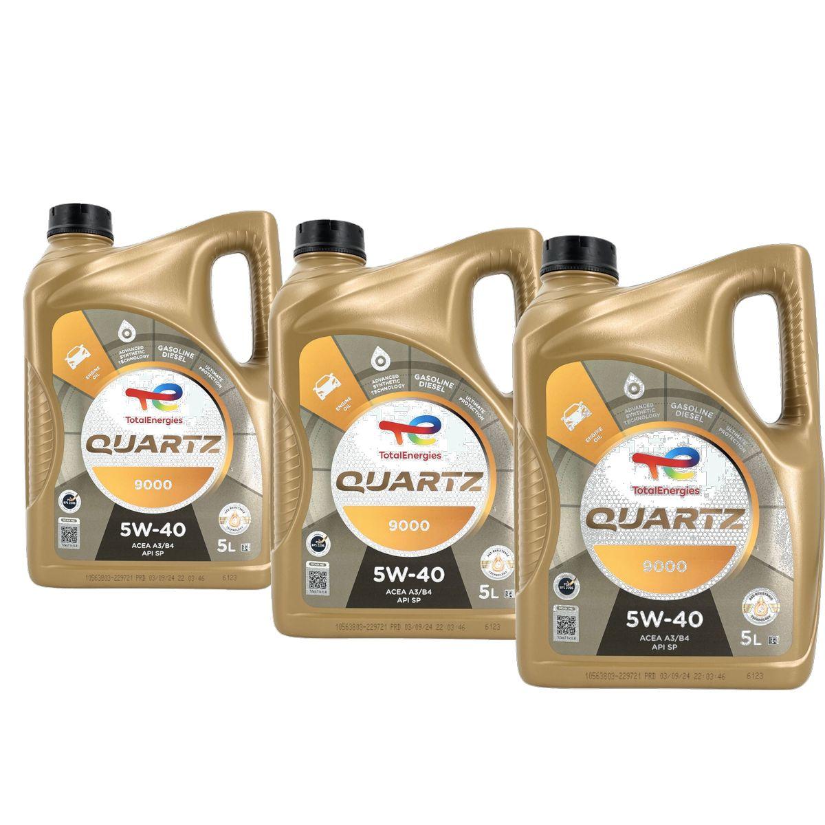 Total Quartz 9000 Energy 5W-40 3x5 Liter