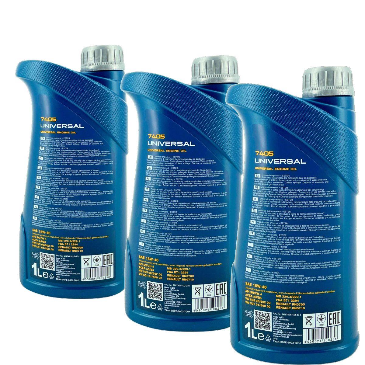 Mannol Universal 15W-40 3x1 Liter