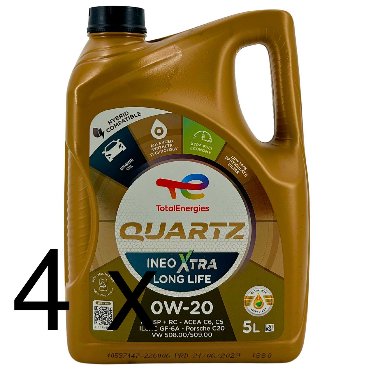 Total Quartz Ineo Xtra Longlife 0W-20 4x5 Liter