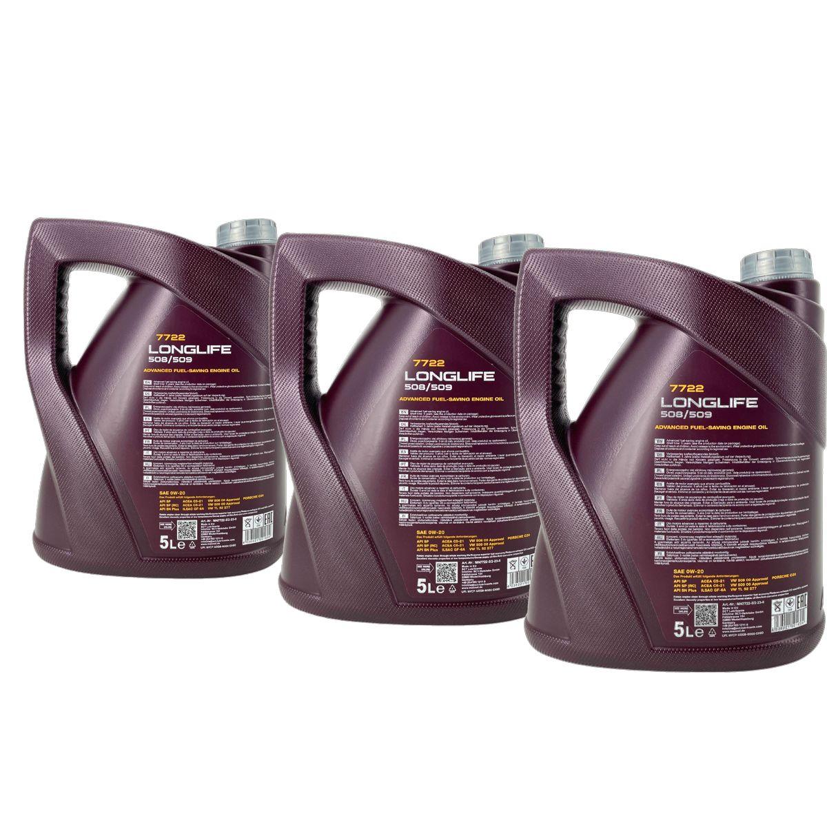Mannol Longlife 508/509 0W-20 3x5 Liter