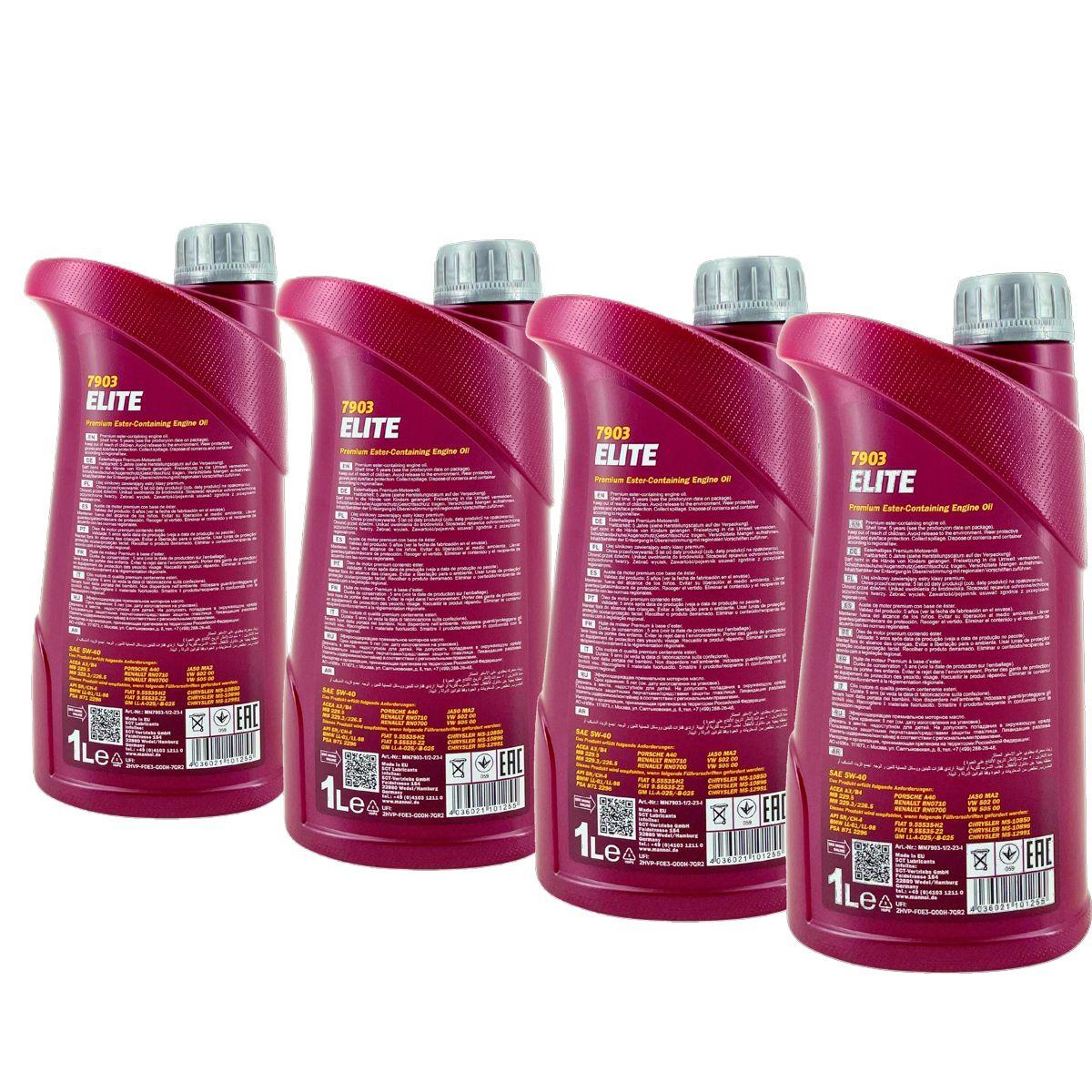 Mannol Elite 5W-40 4x1 Liter