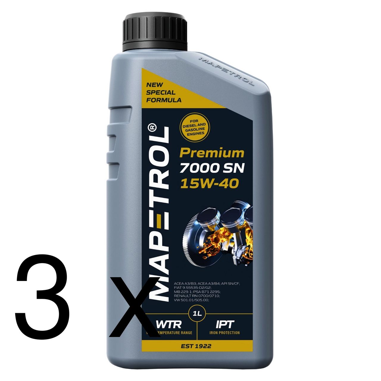 Mapetrol Premium 7000 SN 15W-40 3x1 Liter