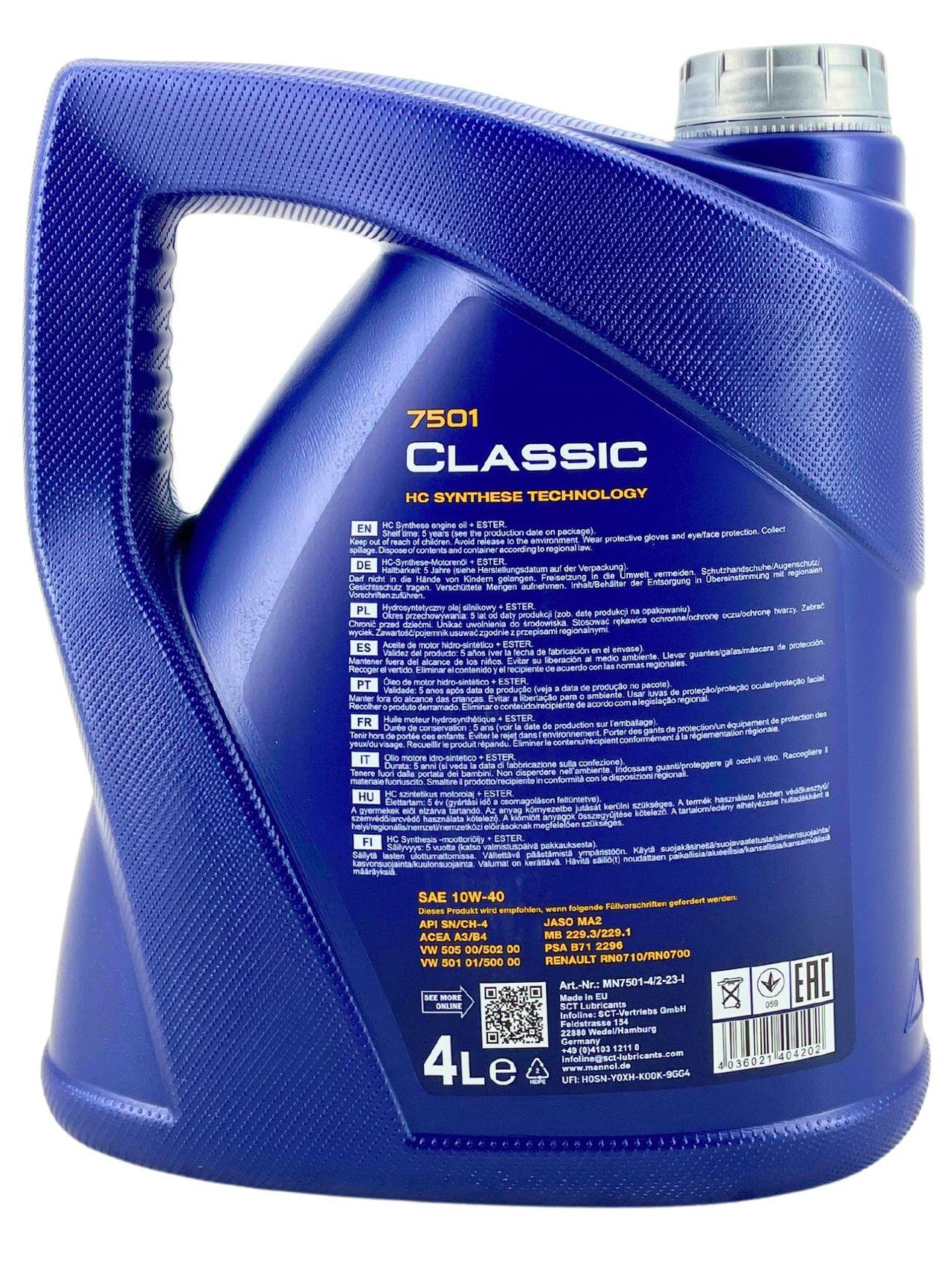 Mannol Classic 10W-40 4 Liter