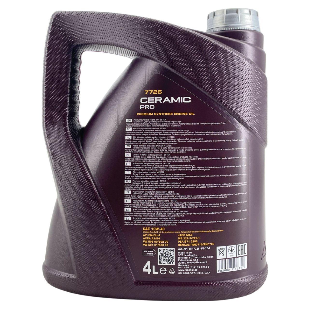 Mannol Ceramic Pro 10W-40 4 Liter