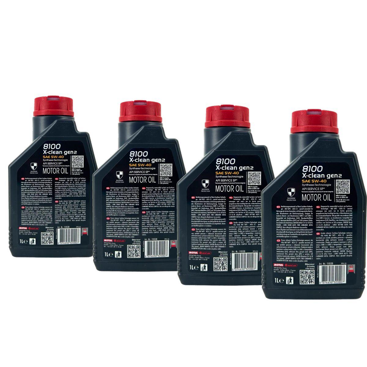 Motul 8100 X-clean GEN2 5W-40 4x1 Liter
