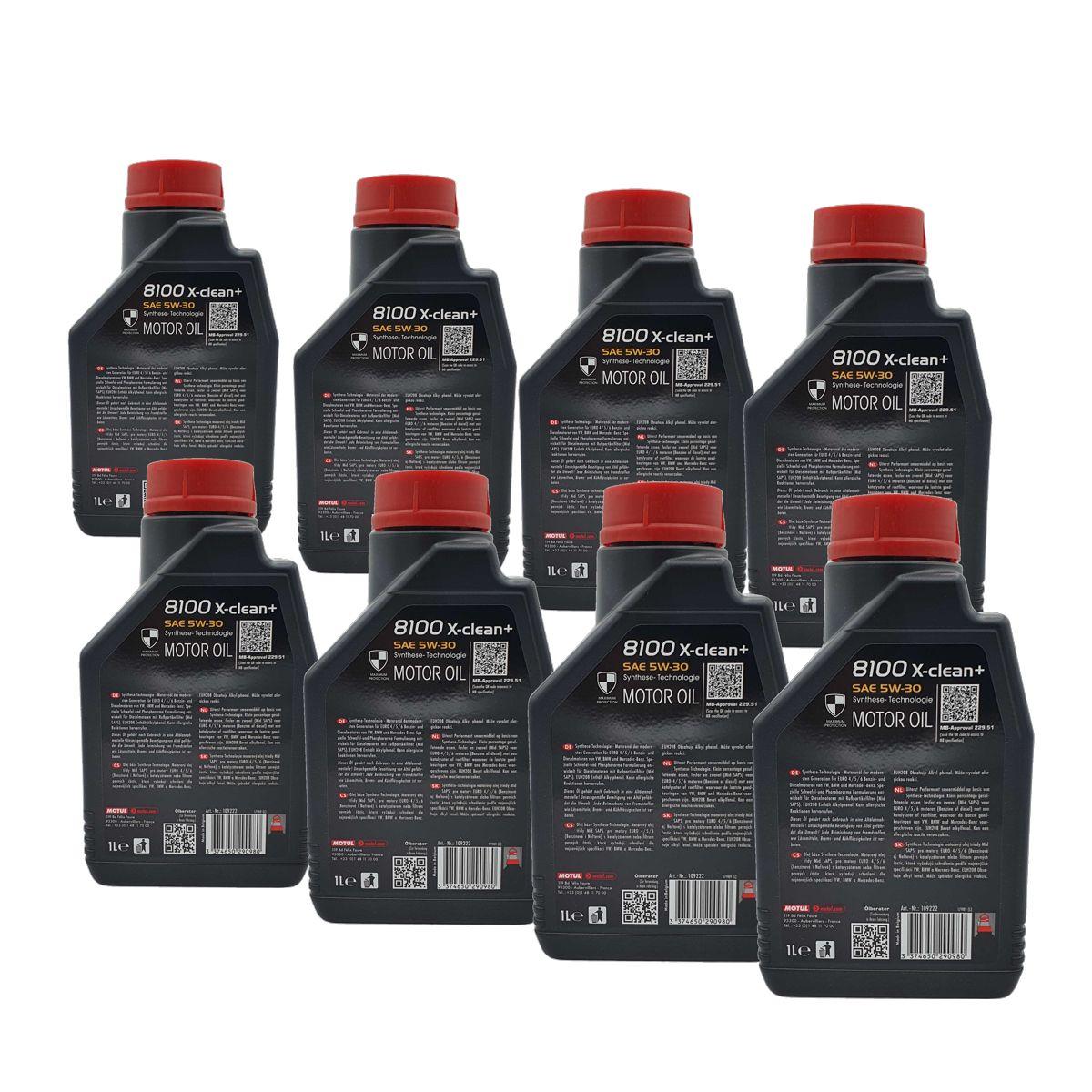 Motul 8100 X-clean+ 5W-30 8x1 Liter
