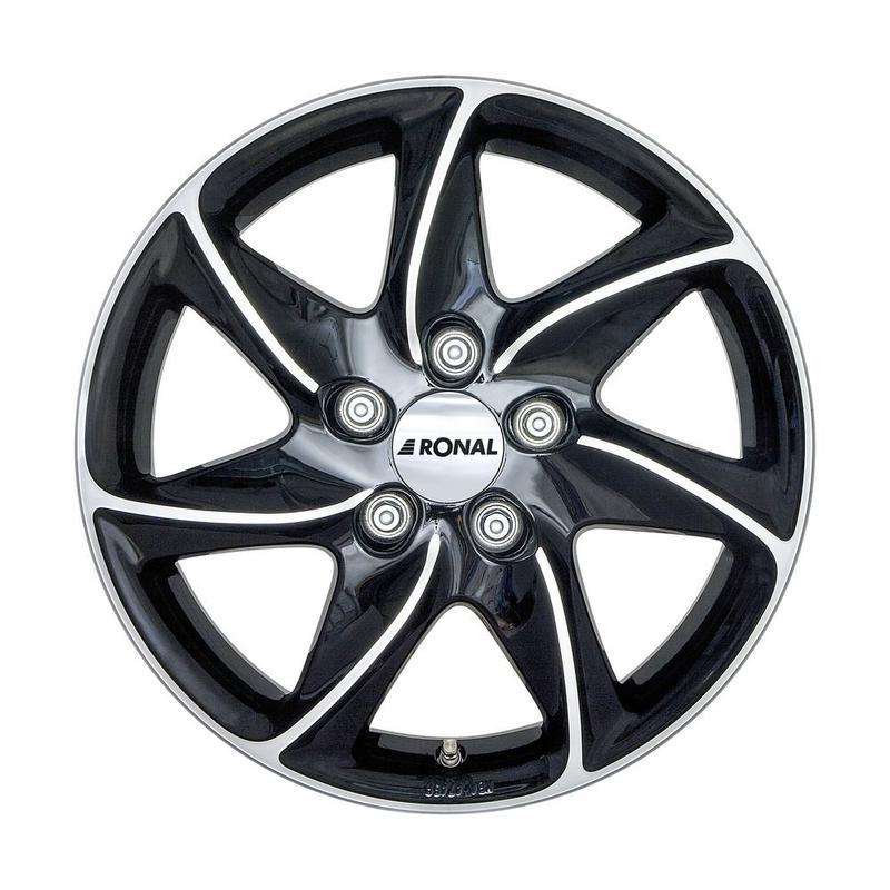 RONAL RONAL R51-5 TREND jetblack-frontkopiert 7.0Jx16 5x112 ET35