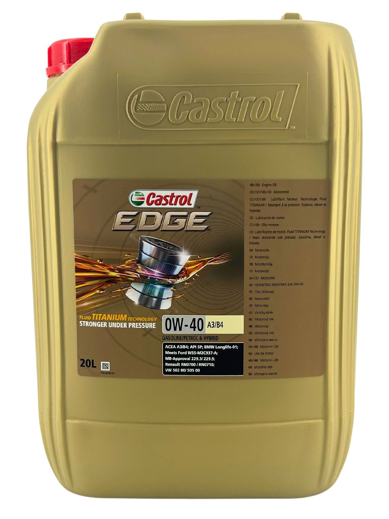 Castrol Edge Fluid Titanium 0W-40 A3/B4 20 Liter
