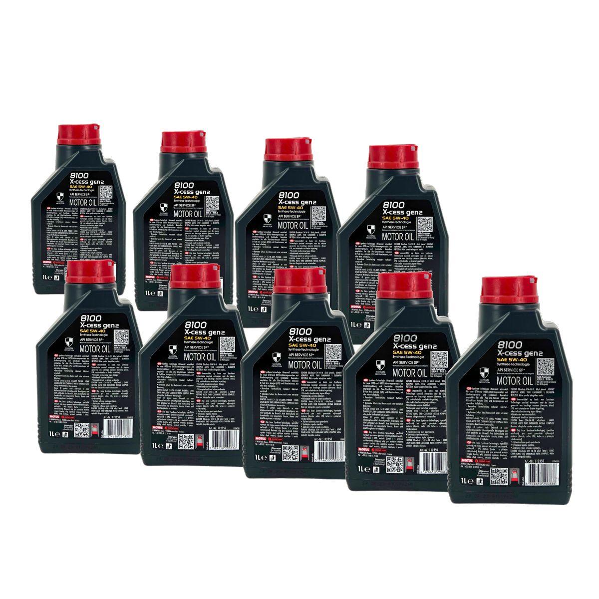 Motul 8100 X-cess GEN2 5W-40 9x1 Liter