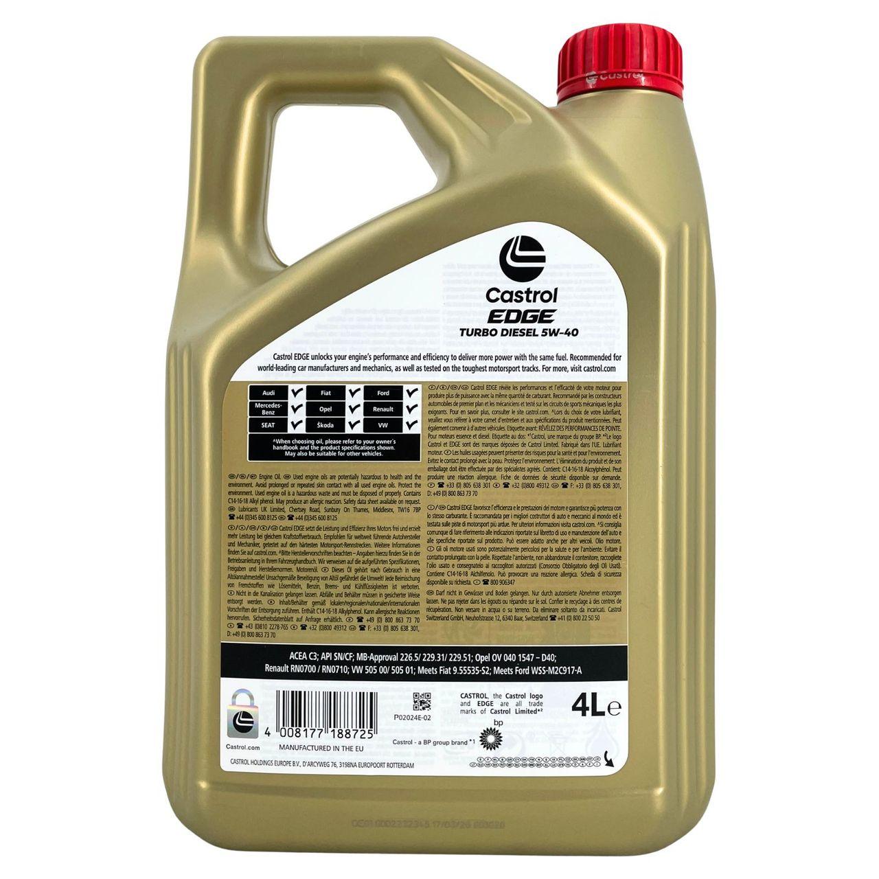 Castrol Edge TD 5W-40 4 Liter