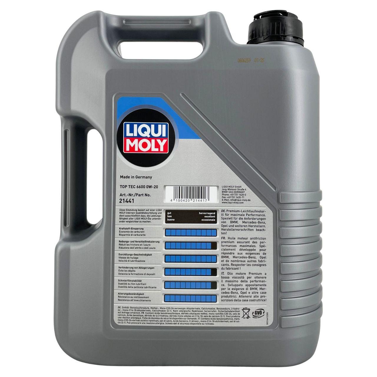 Liqui Moly Top Tec 6600 0W-20 5 Liter