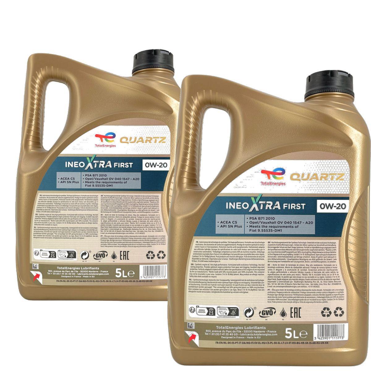 Total Quartz Ineo Xtra First 0W-20 2x5 Liter