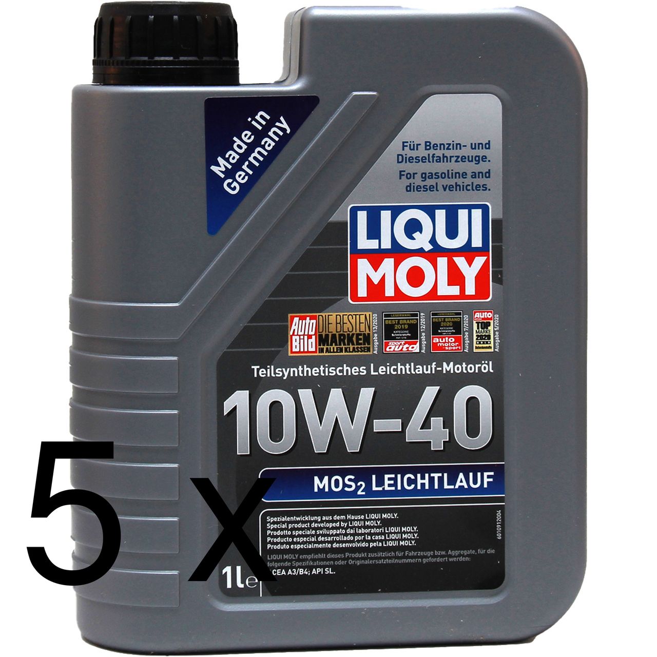 Liqui Moly MoS2 Leichtlauf 10W-40 5x1 Liter
