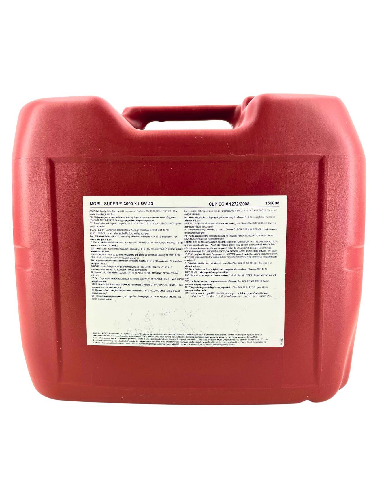 Mobil Super 3000 X1 5W-40 20 Liter Kanister