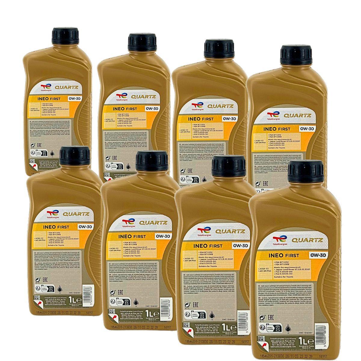 Total Quartz Ineo First 0W-30 8x1 Liter