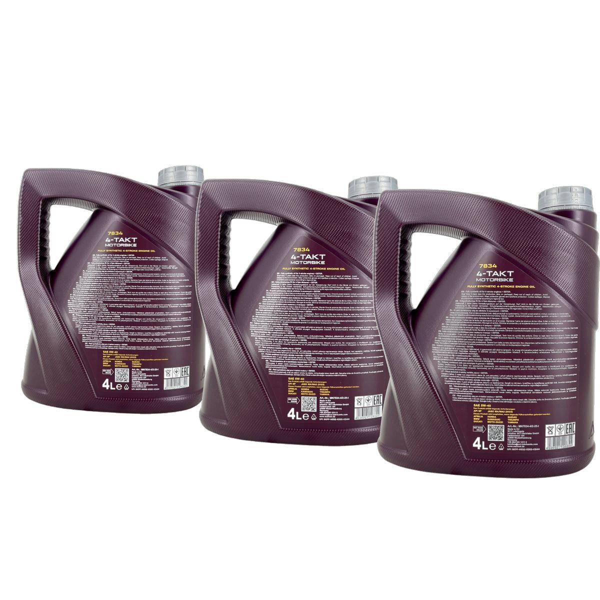 Mannol 4-Takt Motorbike 5W-40 3x4 Liter
