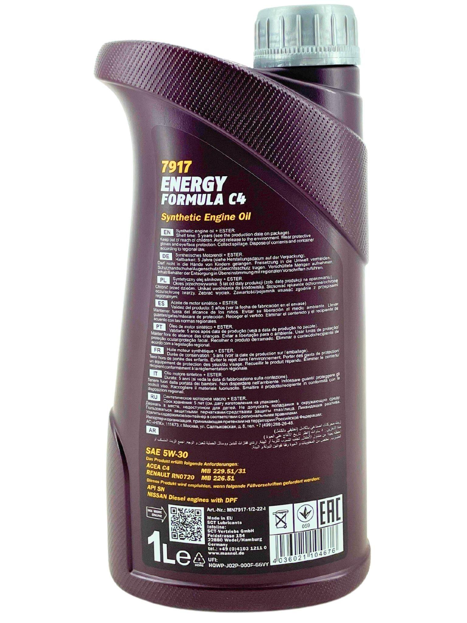 Mannol Energy Formula C4 5W-30 1 Liter