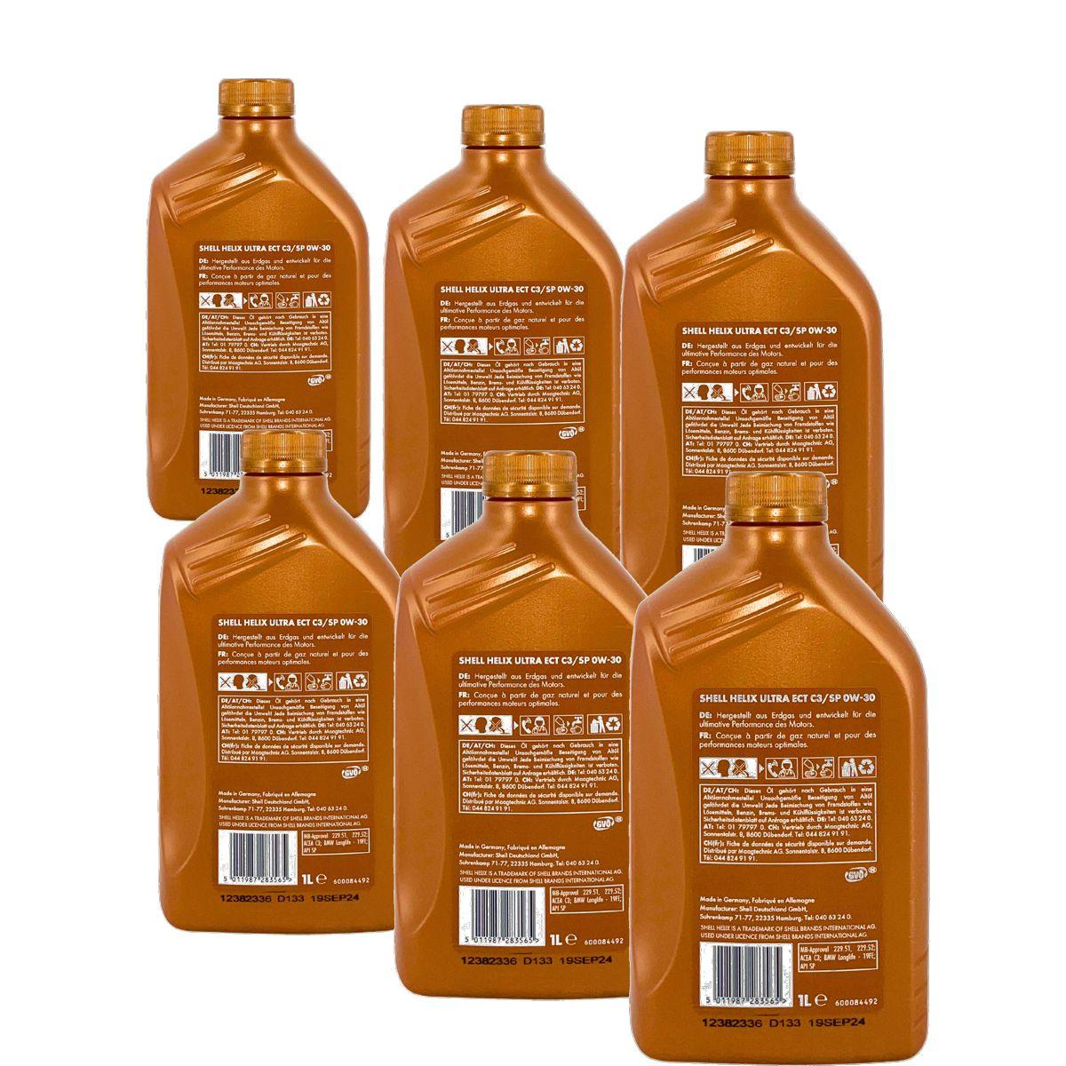Shell Helix Ultra ECT C3 SP 0W-30 6x1 Liter
