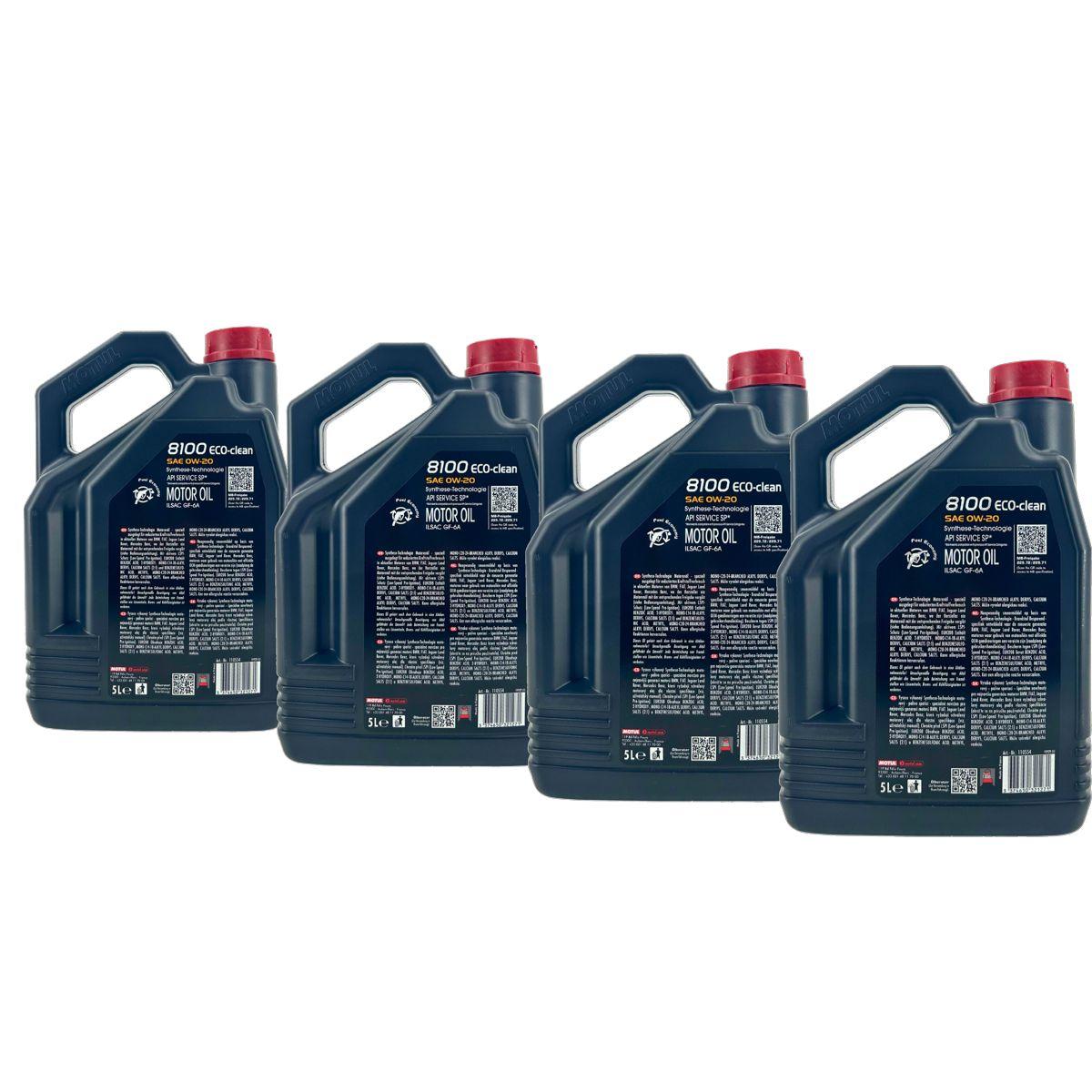 Motul 8100 Eco-clean 0W-20 4x5 Liter