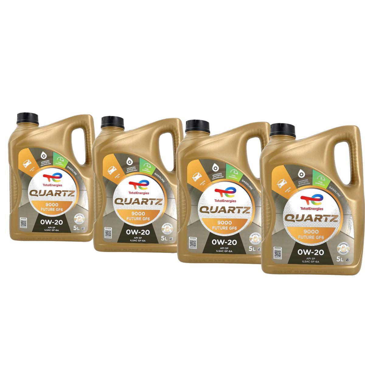 Total Quartz 9000 Future GF6 0W-20 4x5 Liter