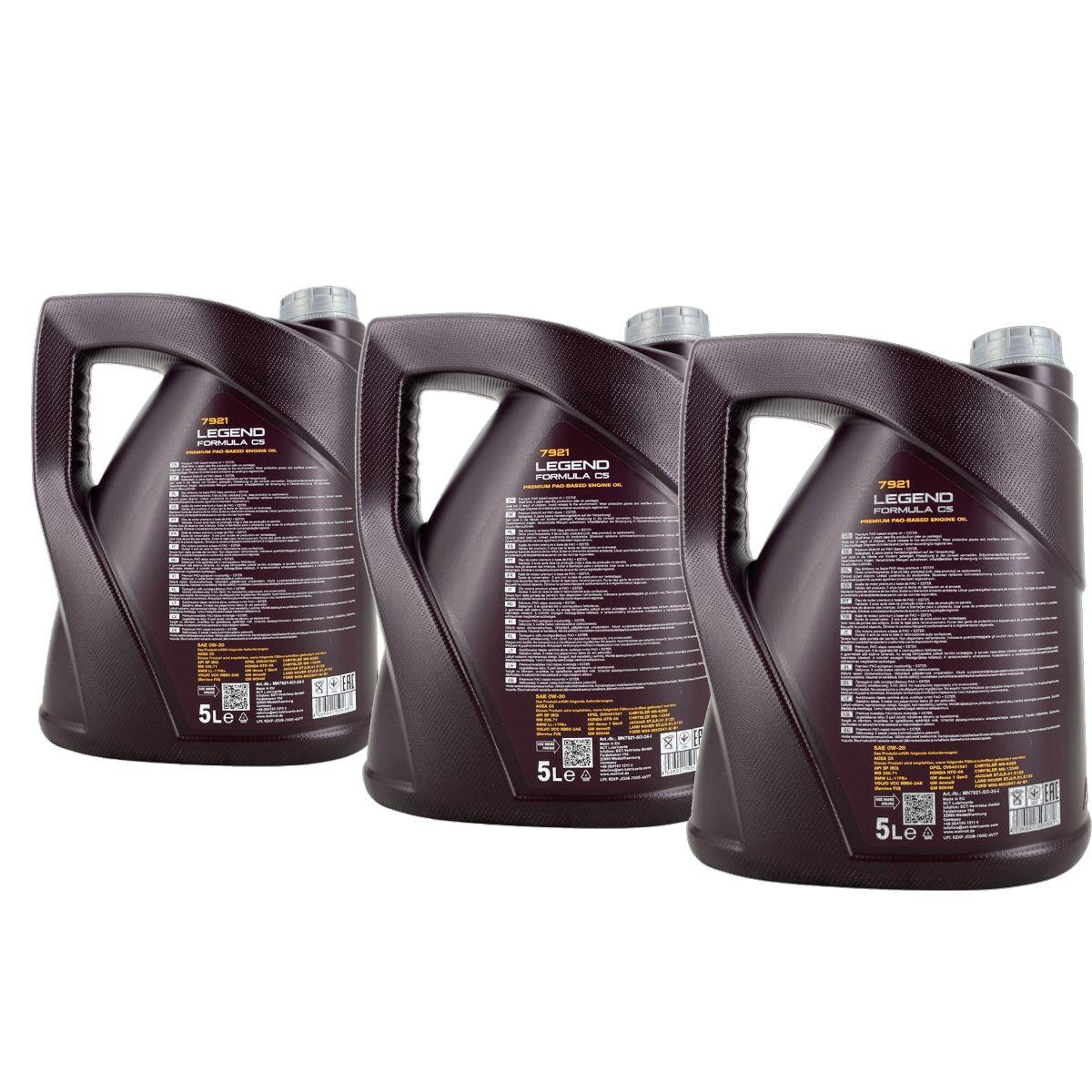 Mannol Legend Formula C5 0W-20 3x5 Liter