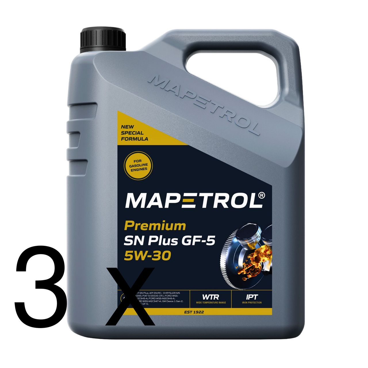 Mapetrol Premium SN Plus GF-5 5W-30 3x5 Liter