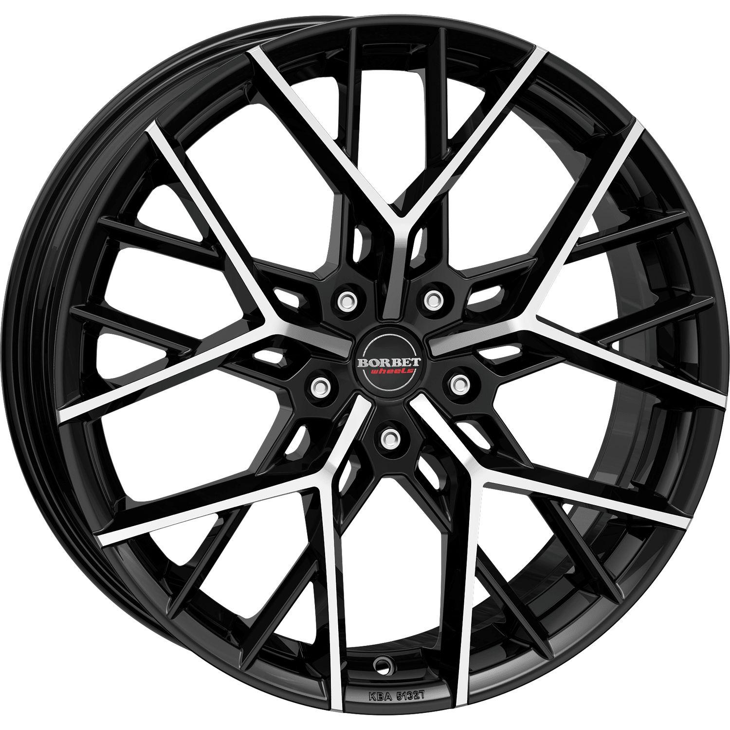 BORBET DESIGN BY black polished glossy 8.0Jx18 5x108 ET45