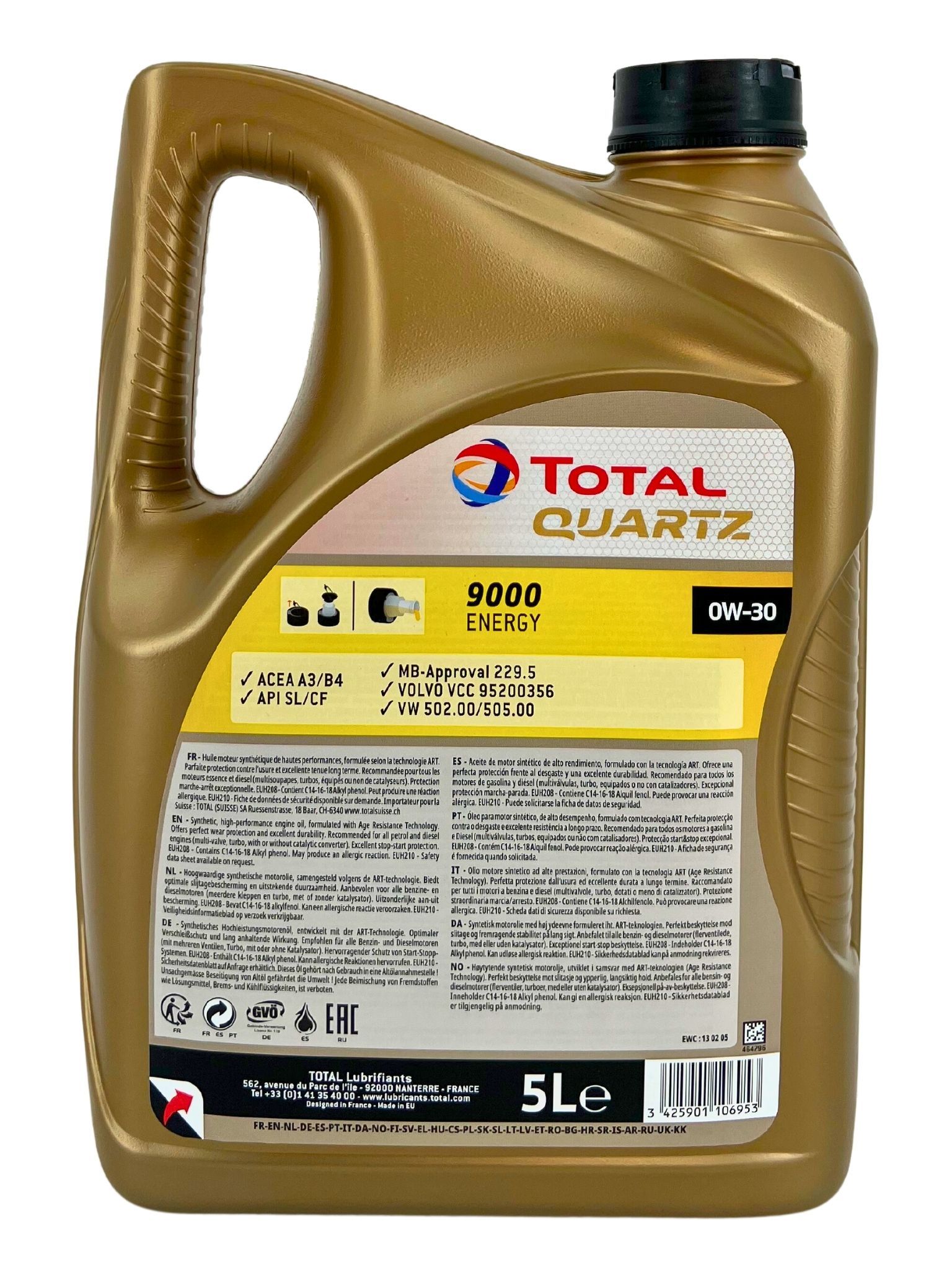 Total Quartz 9000 Energy 0W-30 5 Liter | G38490683