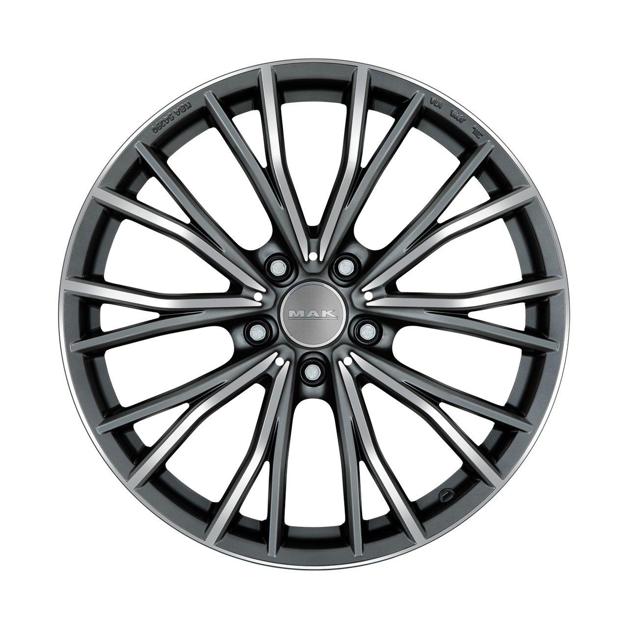 MAK MARK gun metal mirror face 9.0Jx18 5x112 ET40