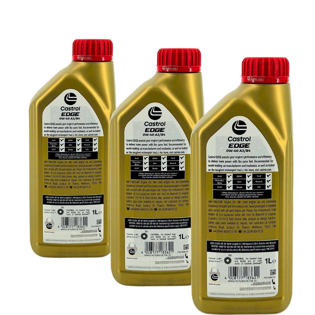 Castrol Edge 0W-40 A3/B4 3x1 Liter