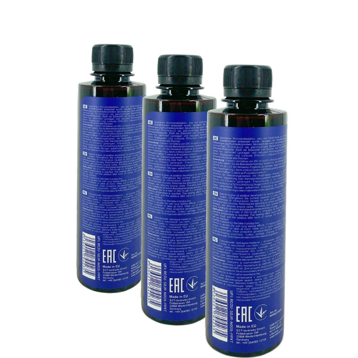 Mannol Oil Leak-Stop Motordichtmittel Ölverlust-Stop Additiv 3x250 ML