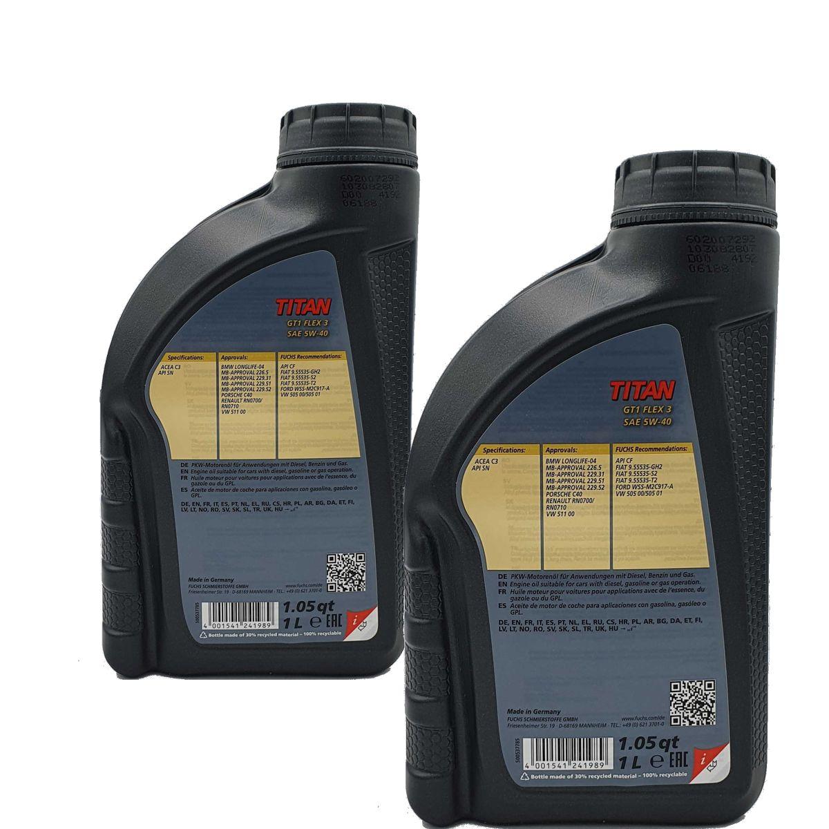 Fuchs Titan GT1 Flex 3 5W-40 2x1 Liter