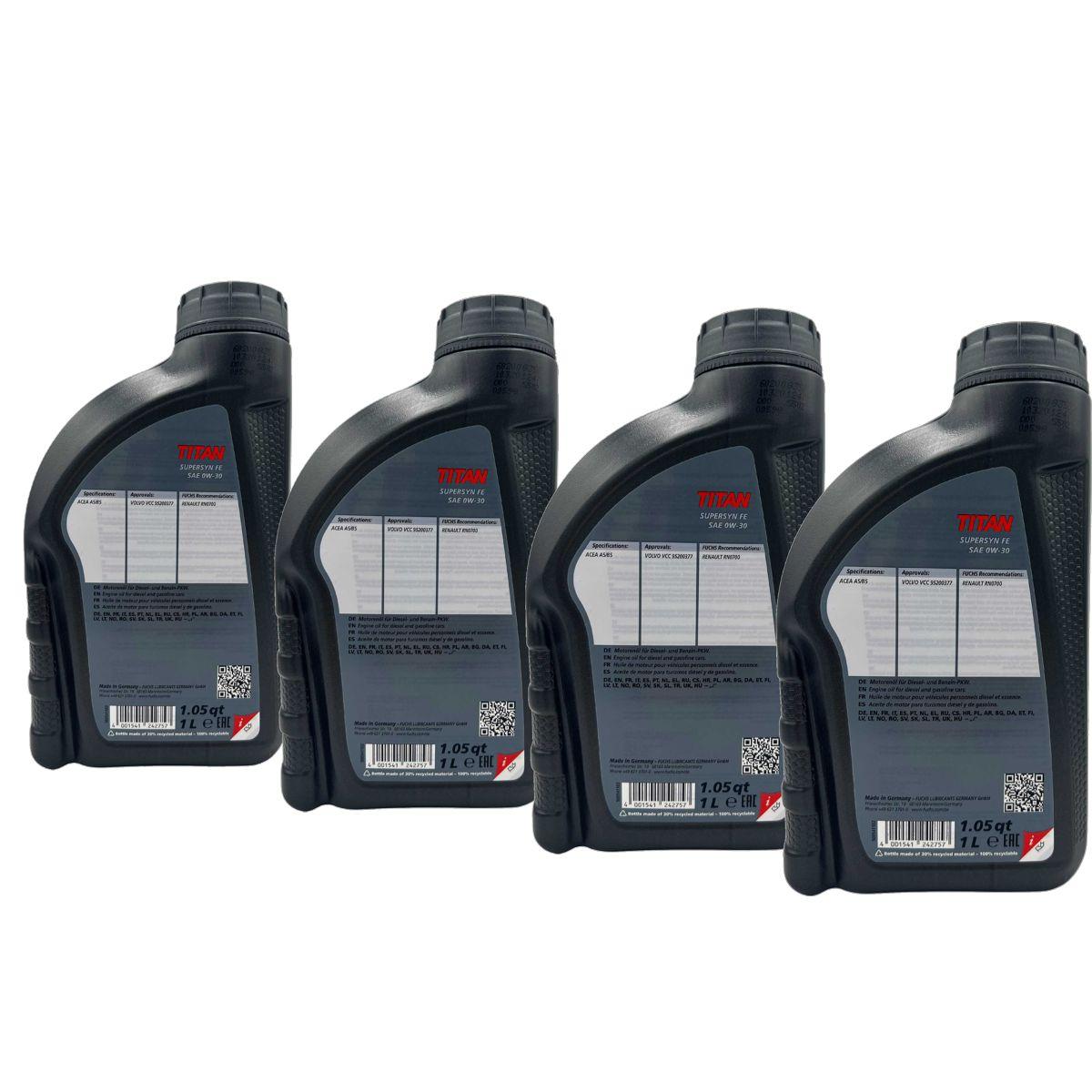 Fuchs Titan Supersyn FE 0W-30 4x1 Liter